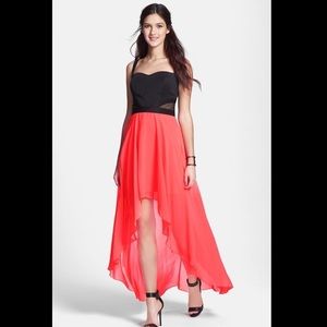 Hailey Logan hot pink high low dress